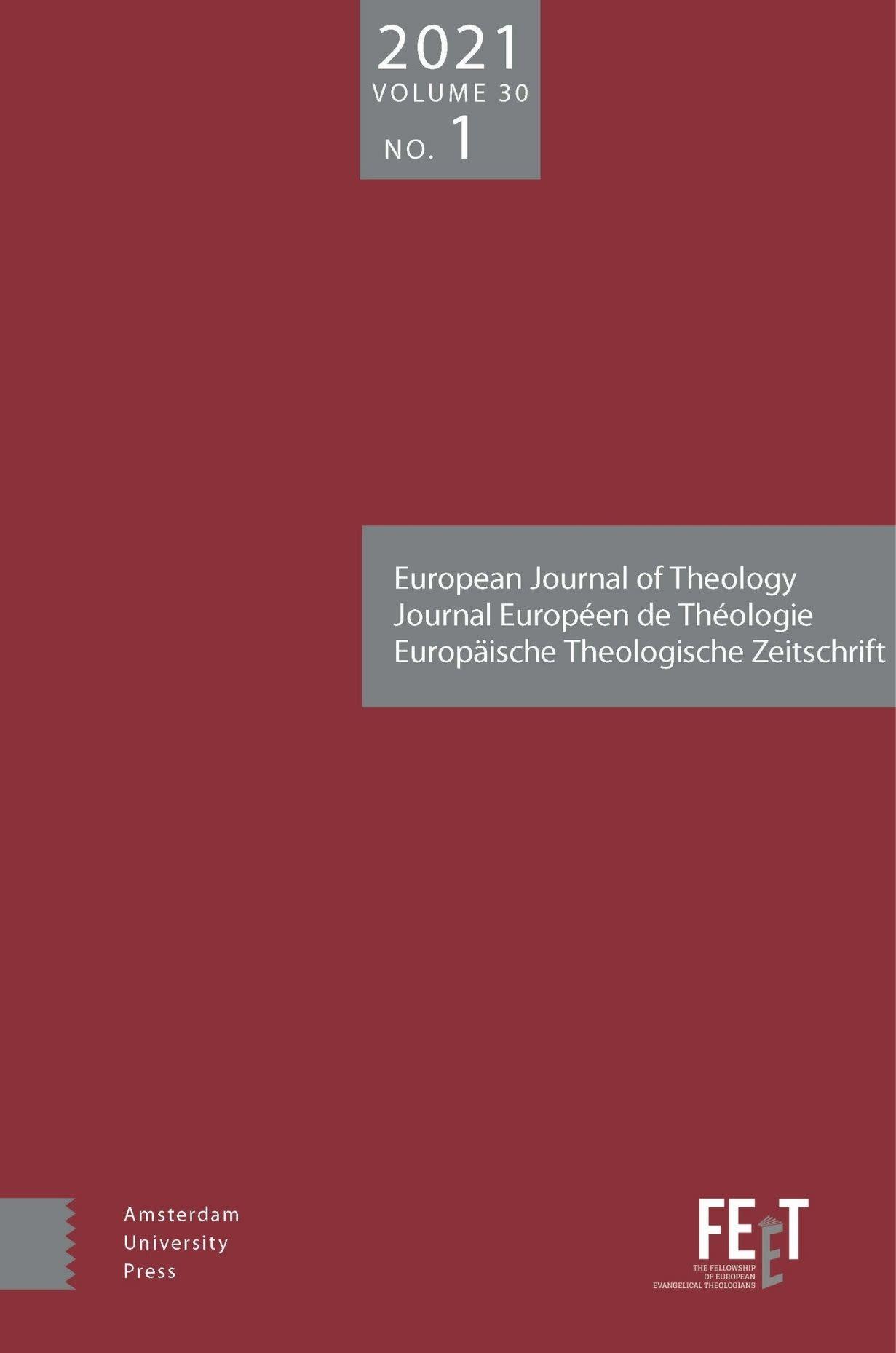 image of European Journal of Theology