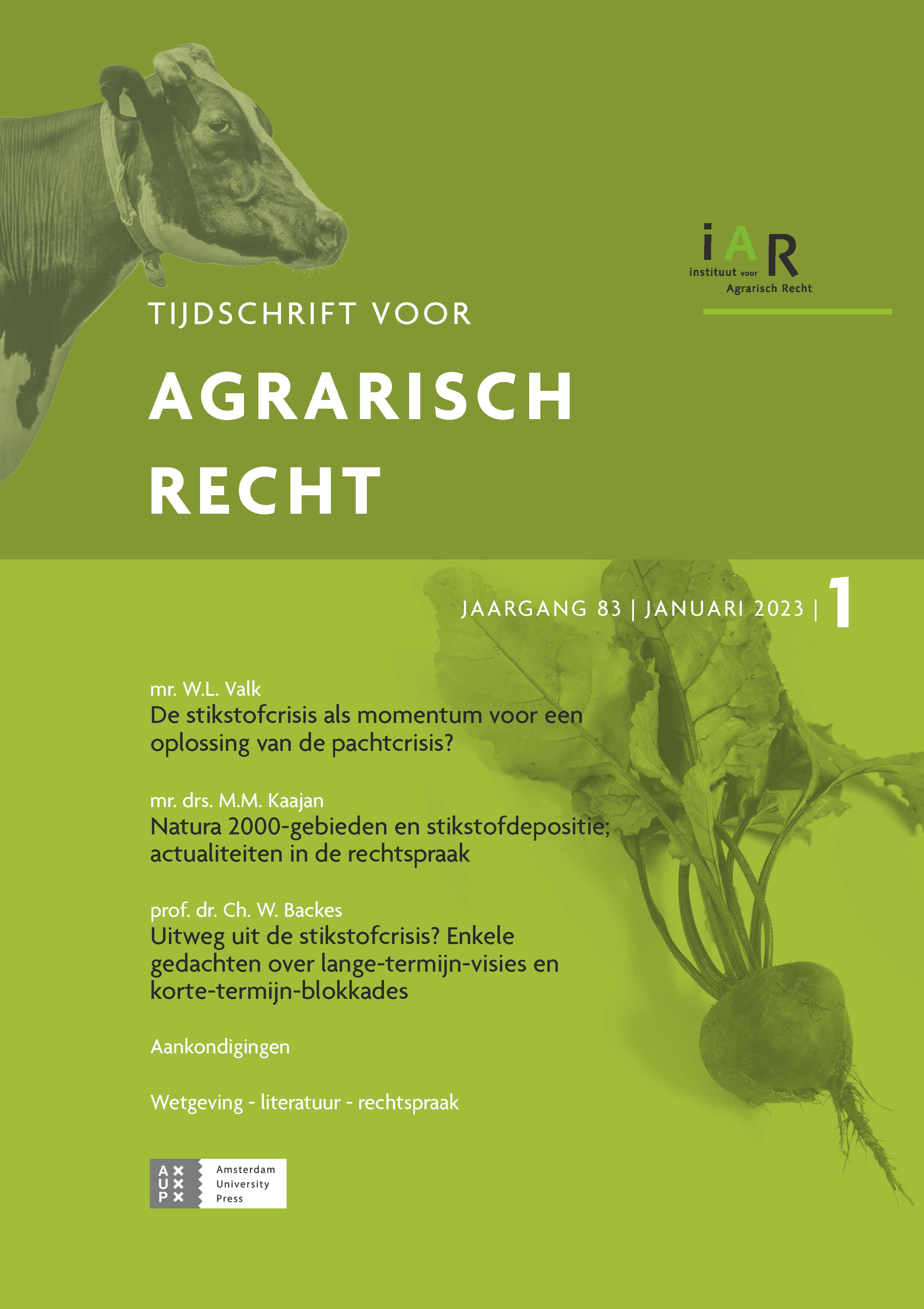 image of Tijdschrift voor Agrarisch Recht